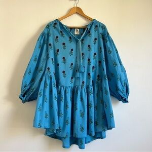 Aish Sasha Dress in Blue Floral Print